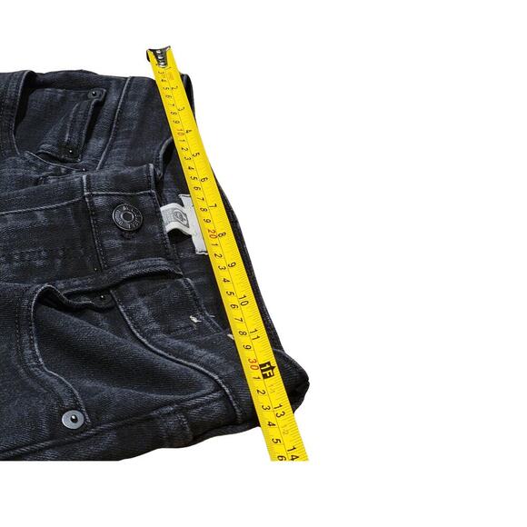 MADEWELL Black Rinse Wash Mid-Rise Kick Out Jeans Womens 26 Polished Casual Y2K - Picture 14 of 16